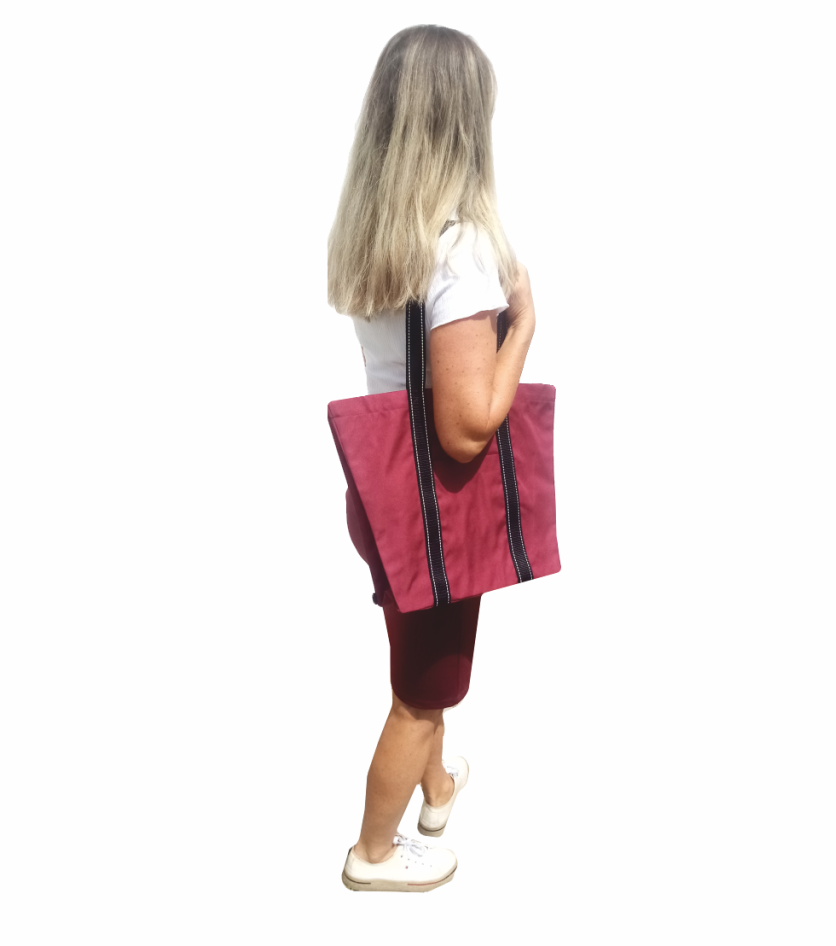 Taška Shopper bag - oranžový s motýlem popruh