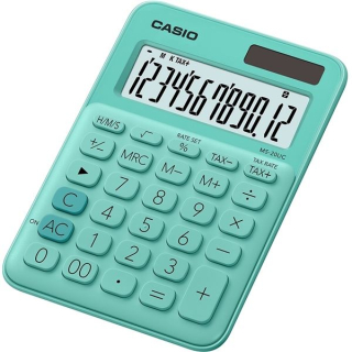 Stolní kalkulačka Casio MS 20 UC - 12místný displej, zelená