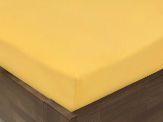 Dětské jersey napínací prostěradlo - okrové